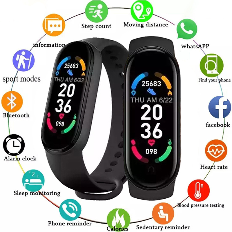 Wrist Wraps Fitness - M6 Smart Watch Heren Dames Fitness