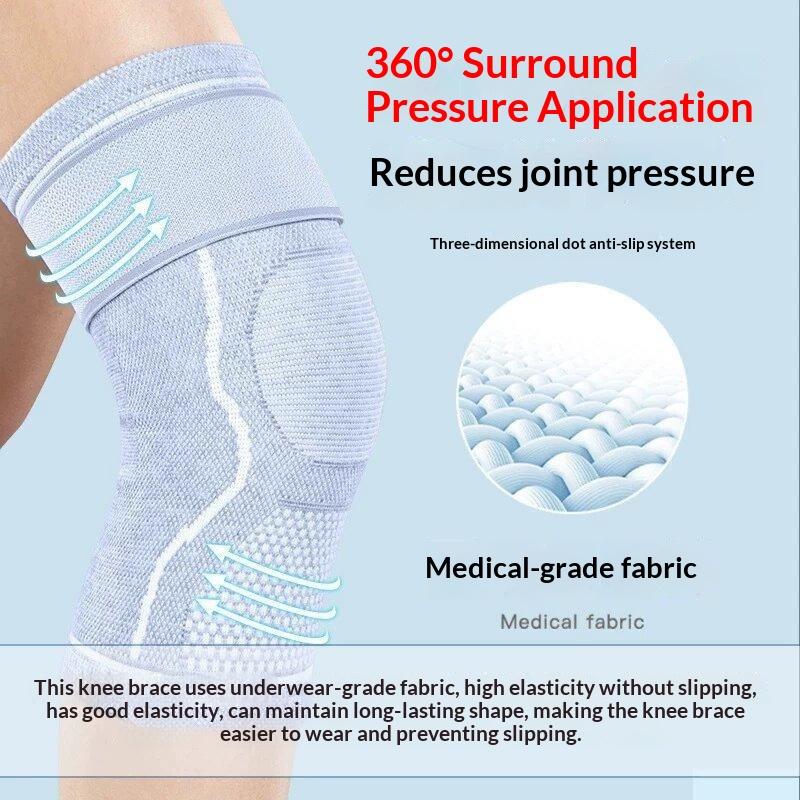 Knee Sleeve Compression - Verstelbare antislip compressie kniebrace ademende hoes