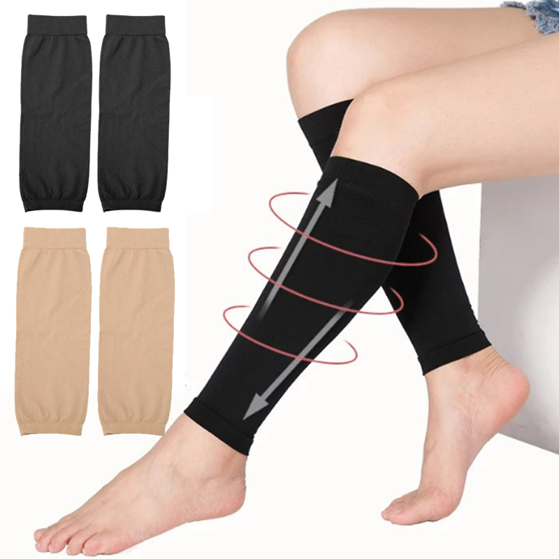 Knee Sleeve Compression - Unisex elastische compressiesokken, kuitbeschermers, ademende sportvoetloze
