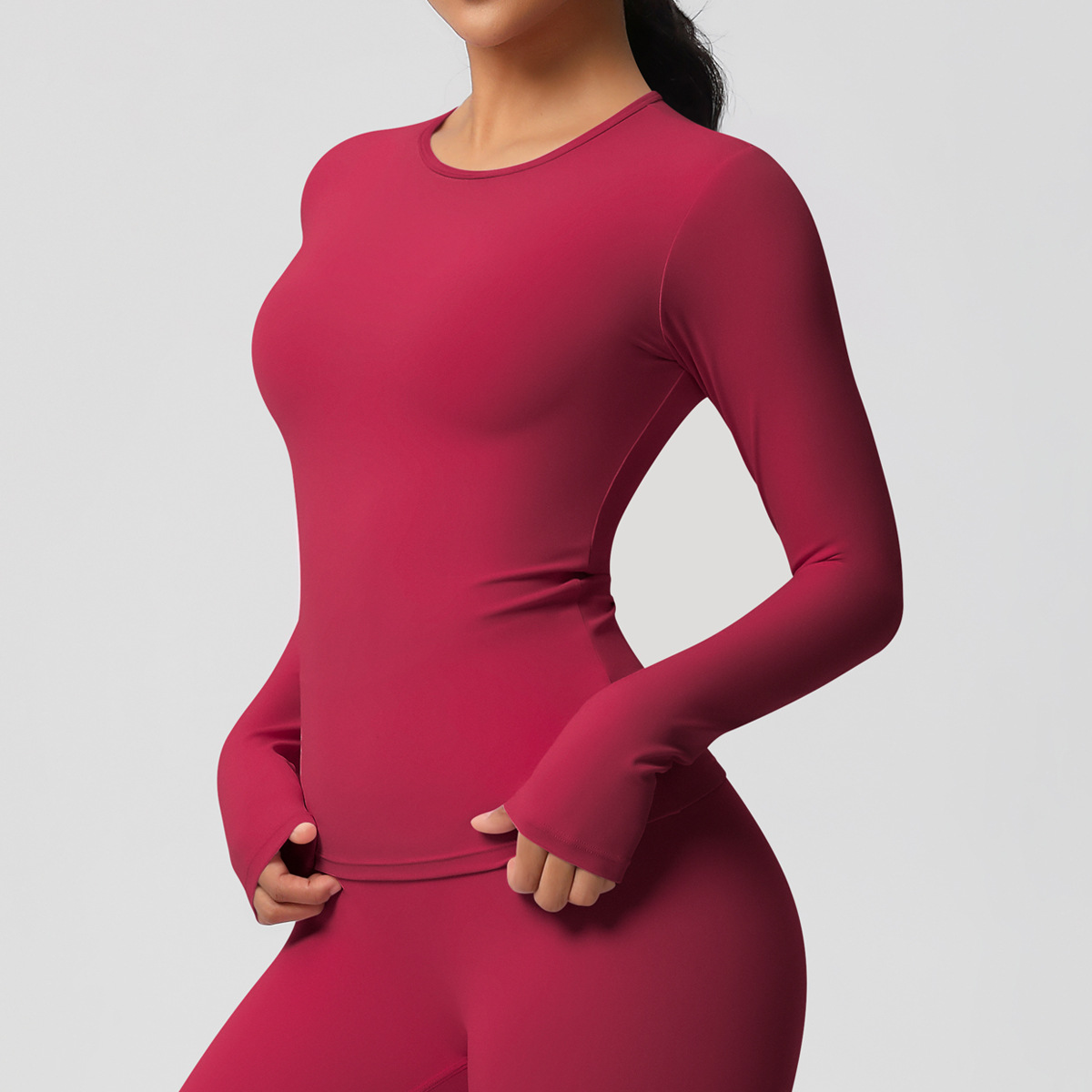 Fitness Yoga Only For Women - Dames Tweezijdig Geborsteld Effen Kleur Lang