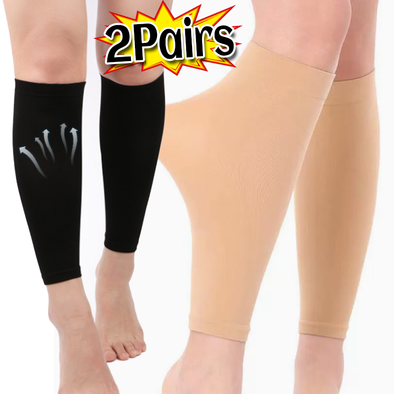 Knee Sleeve Compression - 1/2 paar elastische sokken, kuitcompressiesokken, gesegmenteerde