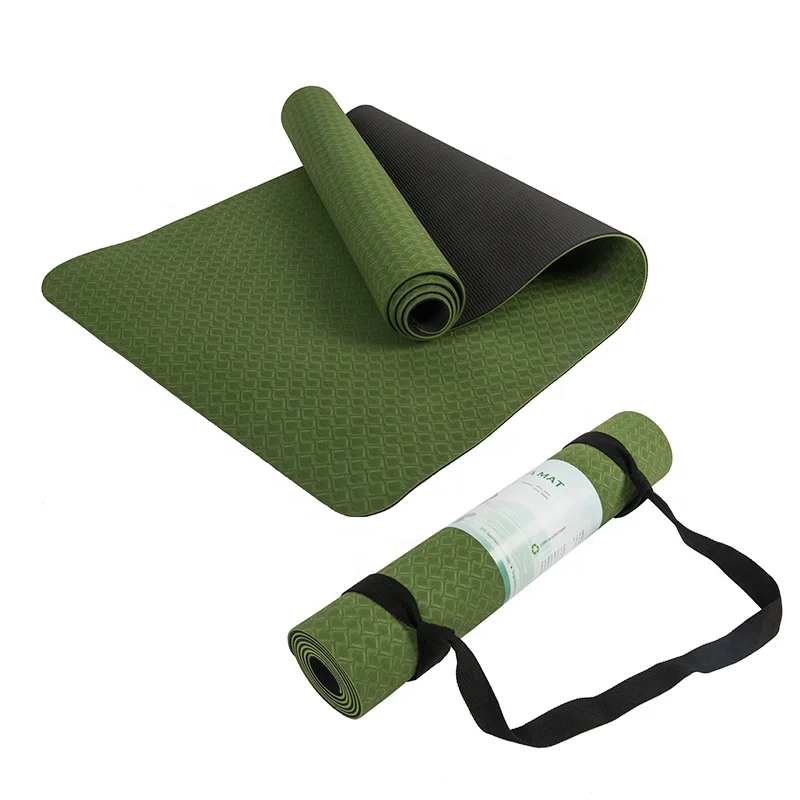 Yoga Fitness Logo Design - 6mm Groene Zwarte Op maat gemaakte