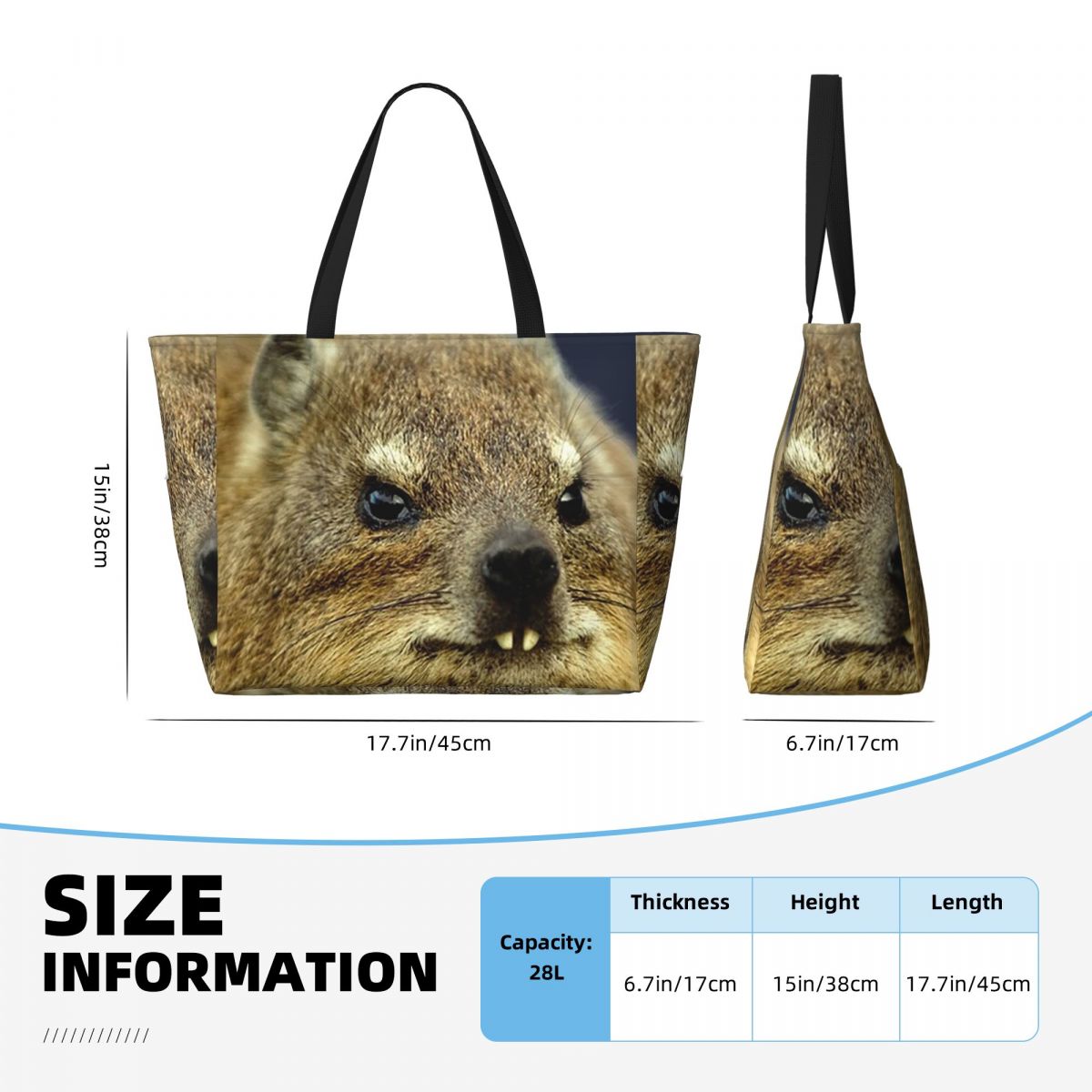 Rock Hyrax Photo Beach Tote Ba - Yoga Fitness Gym Photos recensie en prijs
