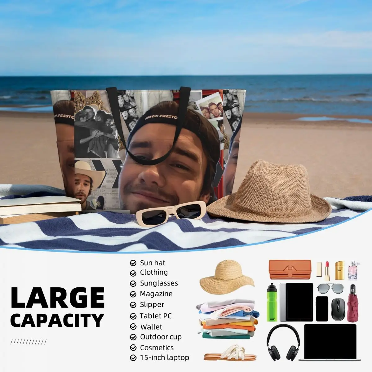 Liam Payne Fotocollage Strandt - Yoga Fitness Gym Photos recensie en prijs